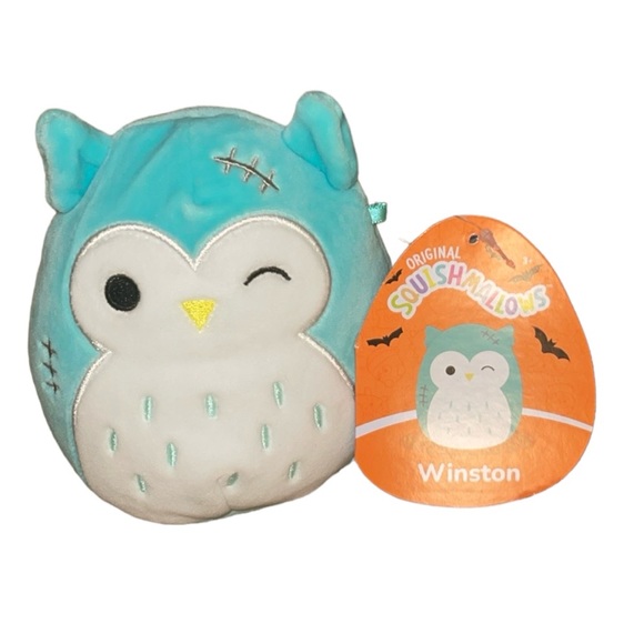 Winston The Teal Owl Squishmallow 4” - Picture 1 of 5